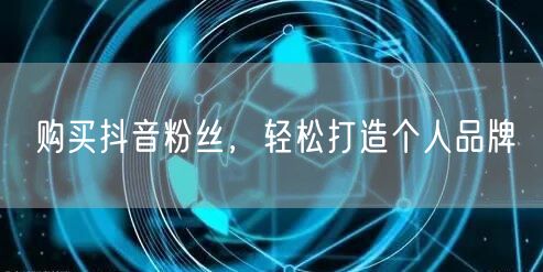 购买抖音粉丝，轻松打造个人品牌