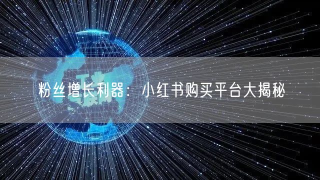 粉丝增长利器：小红书购买平台大揭秘