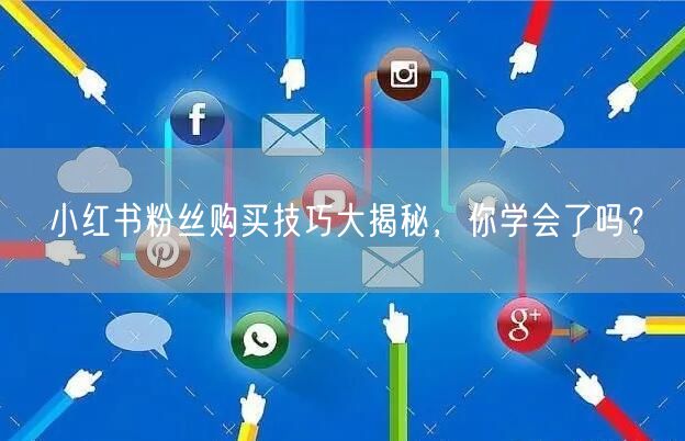 小红书粉丝购买技巧大揭秘，你学会了吗？