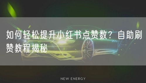 如何轻松提升小红书点赞数？自助刷赞教程揭秘