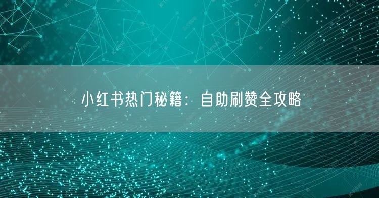 小红书热门秘籍：自助刷赞全攻略