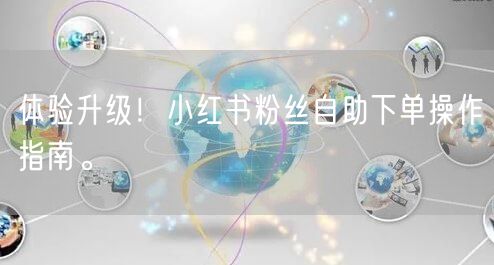 体验升级！小红书粉丝自助下单操作指南。