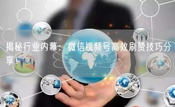 揭秘行业内幕：微信视频号高效刷赞技巧分享！
