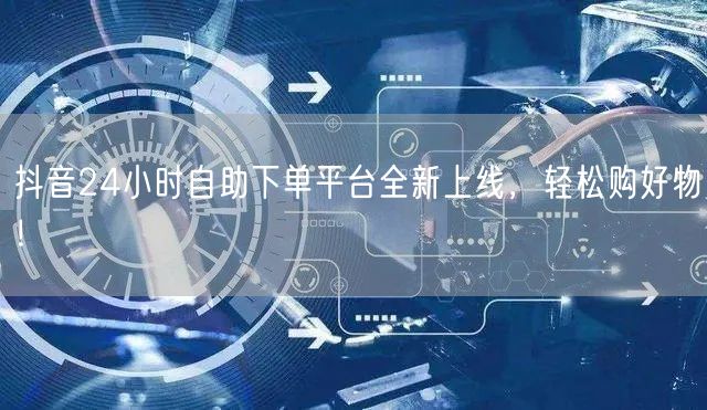 抖音24小时自助下单平台全新上线，轻松购好物！