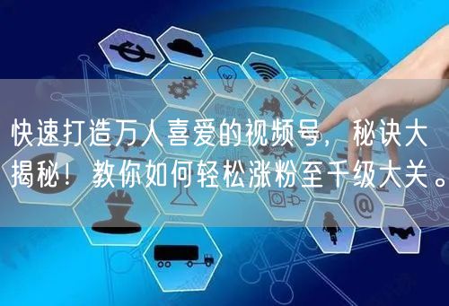 快速打造万人喜爱的视频号，秘诀大揭秘！教你如何轻松涨粉至千级大关。