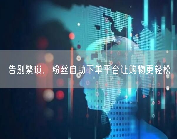 告别繁琐，粉丝自助下单平台让购物更轻松