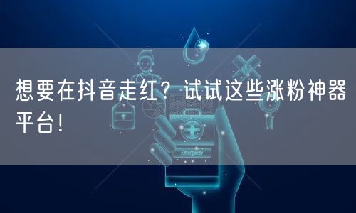 想要在抖音走红？试试这些涨粉神器平台！
