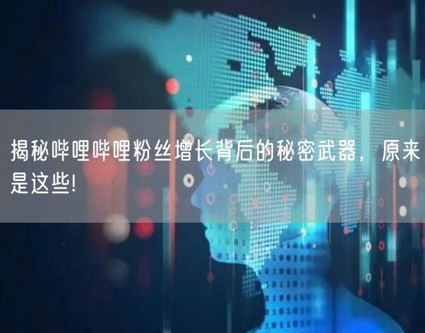 揭秘哔哩哔哩粉丝增长背后的秘密武器，原来是这些!