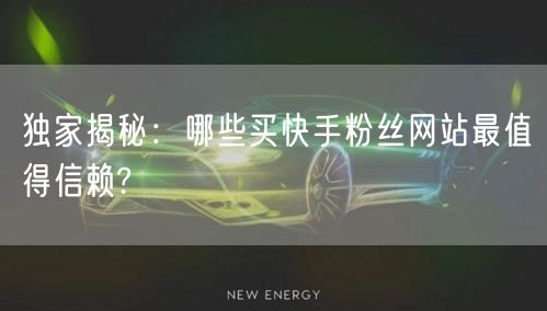 独家揭秘：哪些买快手粉丝网站最值得信赖?