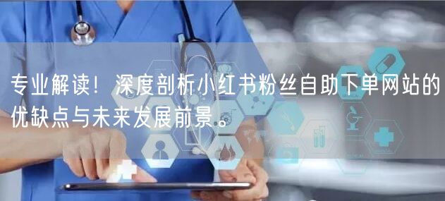 专业解读！深度剖析小红书粉丝自助下单网站的优缺点与未来发展前景。