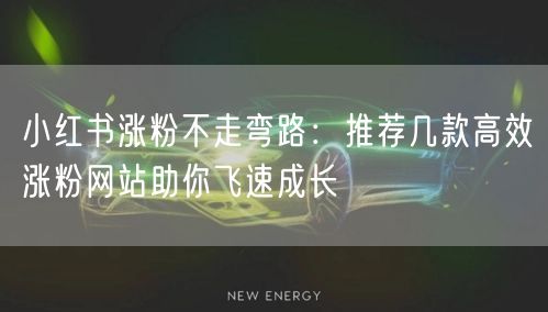 小红书涨粉不走弯路：推荐几款高效涨粉网站助你飞速成长