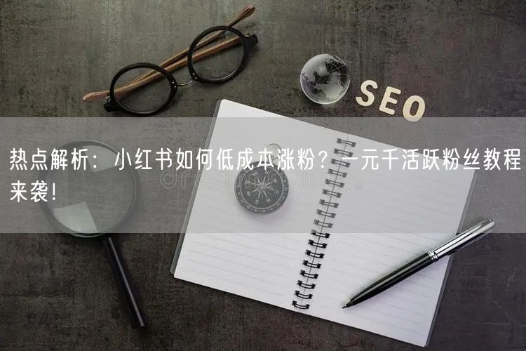 热点解析：小红书如何低成本涨粉？一元千活跃粉丝教程来袭！