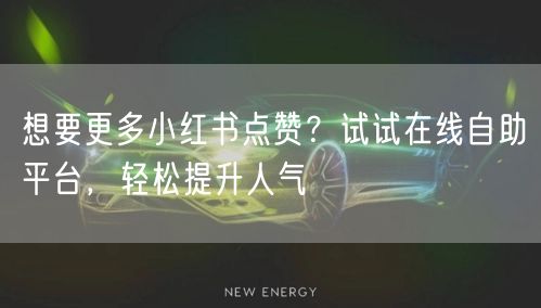 想要更多小红书点赞？试试在线自助平台，轻松提升人气