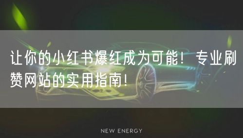 让你的小红书爆红成为可能！专业刷赞网站的实用指南！
