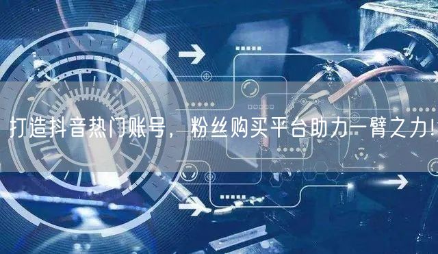 打造抖音热门账号，粉丝购买平台助力一臂之力！