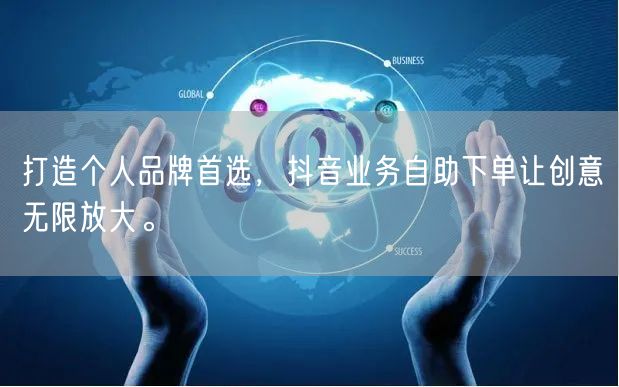 打造个人品牌首选，抖音业务自助下单让创意无限放大。