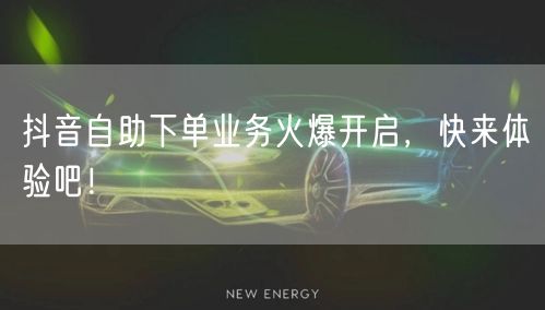 抖音自助下单业务火爆开启，快来体验吧！