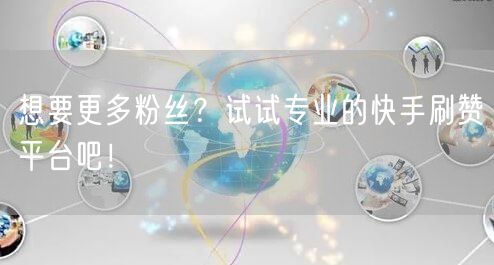 想要更多粉丝?试试专业的快手刷赞平台吧!