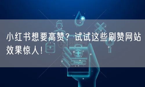 小红书想要高赞?试试这些刷赞网站效果惊人!