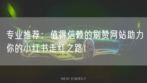 专业推荐:值得信赖的刷赞网站助力你的小红书走红之路!